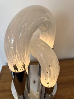 Aldo Nason Pair of Chain Murano Glass Lamps by Aldo Nason for Mazzega Italy 1970s - 3125363
