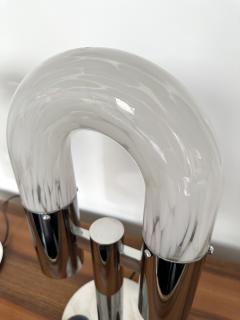 Aldo Nason Pair of Metal and Murano Glass Lamps by Aldo Nason for Mazzega Italy 1970s - 3339258