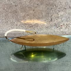 Aldo Tura 1950s Modernism Sculptural Footed Brass Dish Italy - 3288370