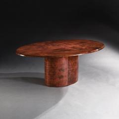 Aldo Tura ALDO TURA LACQUERED GOATSKIN OVAL DINING TABLE ITALIAN MID 20TH CENTURY - 2949002