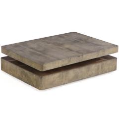 Aldo Tura Aldo Tura Attributed Goat Skin Sliding Top Coffee Table c 1970 - 4706023