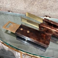Aldo Tura Aldo Tura Barware Bottle Opener Ice Tongs Goatskin and Brass ITALY - 3294900