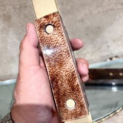 Aldo Tura Aldo Tura Barware Bottle Opener Ice Tongs Goatskin and Brass ITALY - 3294908