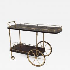 Aldo Tura Aldo Tura Drop Leaf Bar Cart in Brown Parchment - 440118