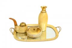 Aldo Tura Aldo Tura Macabo Exquisite Serving Tray Mirrored Goatskin Brass ITALY 1940s - 2083134