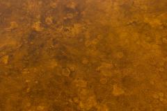 Aldo Tura Aldo Tura Modern Monumental Goatskin and Dark Walnut Dining Center Table - 4272593