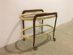 Aldo Tura Aldo Tura Parchment and Rosewood Bar Cart Italy 1960 - 2307107