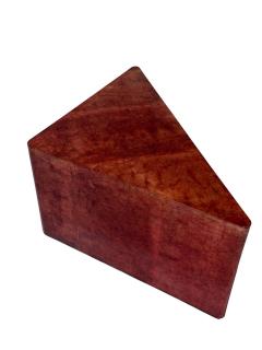 Aldo Tura Aldo Tura Red Lacquered Triangular Goatskin Coffee Table Italy 1960 - 3153281