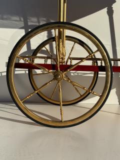 Aldo Tura Aldo Tura Red Parchment Bar Cart - 4430169