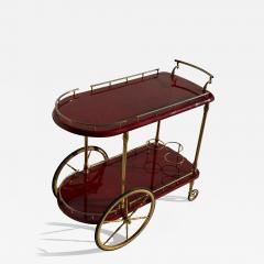 Aldo Tura Aldo Tura Red Parchment Bar Cart - 4434874