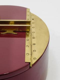 Aldo Tura Aldo Tura Style Padlock Spirits Dry Home Bar Cabinet Italy 1970s - 4067059