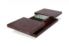 Aldo Tura Aldo Tura Two Tier Sliding Coffee Table With Hidden Bar 1970s - 857013