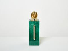 Aldo Tura Aldo Tura emerald green goatskin brass thermos carafe 1960 - 2732782