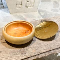 Aldo Tura Aldo Tura for Macabo Covered Dish Lacquered Goatskin Brass Bowl ITALY 1940s - 2083103