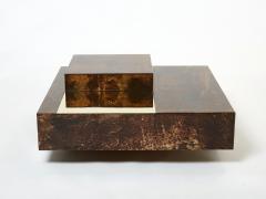 Aldo Tura Aldo Tura goatskin parchment brass bar coffee table 1960 - 2651645