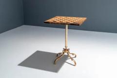 Aldo Tura Chess Table by Aldo Tura in Lacquered Goatskin and Brass Italy 1970s - 3653686