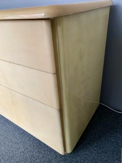 Aldo Tura Chest of Drawers Parchment Goatskin by Aldo Tura Italy 1970s - 1724500