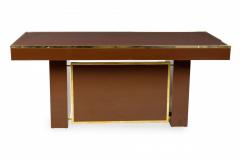 Aldo Tura Contemporary American Brown Lacquered Wooden Desk - 4273263