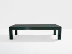 Aldo Tura Forest green goatskin parchment coffee table by Aldo Tura 1960s - 4095241