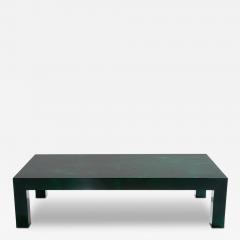 Aldo Tura Forest green goatskin parchment coffee table by Aldo Tura 1960s - 4097581
