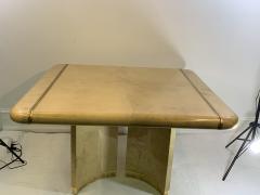Aldo Tura GLAMOROUS GOATSKIN DOUBLE PEDESTAL DINING TABLE BY ALDO TURA - 1032178