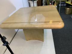 Aldo Tura GLAMOROUS GOATSKIN DOUBLE PEDESTAL DINING TABLE BY ALDO TURA - 1032183