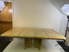 Aldo Tura GLAMOROUS GOATSKIN DOUBLE PEDESTAL DINING TABLE BY ALDO TURA - 1032187