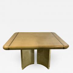Aldo Tura GLAMOROUS GOATSKIN DOUBLE PEDESTAL DINING TABLE BY ALDO TURA - 1032617
