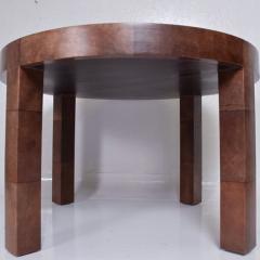 Aldo Tura Goatskin Wrapped Intimate Round Dining Table Caramel Brown after Aldo Tura ITALY - 2113003