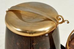 Aldo Tura Goatskin and Brass Bar Cart Italy 1960 - 2500684