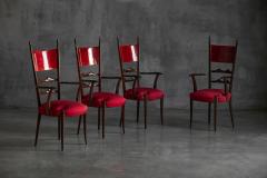 Aldo Tura High Back Dining Chairs by Aldo Tura Italy 1962 - 4506266