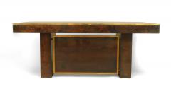 Aldo Tura Italian 1940 1950s Parchment Veneer Desk - 723653