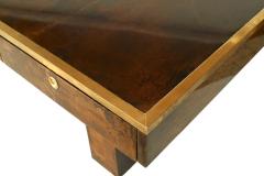 Aldo Tura Italian 1940 1950s Parchment Veneer Desk - 723656