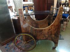 Aldo Tura Italian Lacquered Goatskin Bar Cart by Aldo Tura - 4265371