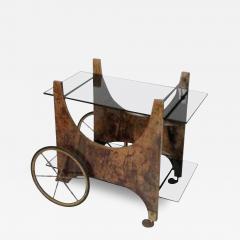 Aldo Tura Italian Lacquered Goatskin Bar Cart by Aldo Tura - 4267245