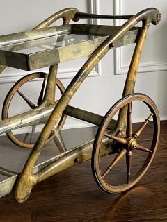 Aldo Tura Italian Lacquered Goatskin Serving Bar Cart by Aldo Tura - 3111707