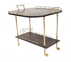 Aldo Tura Italian Mid Century Goatskin Bar Cart - 4274155