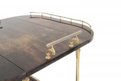 Aldo Tura Italian Mid Century Goatskin Bar Cart - 4274156
