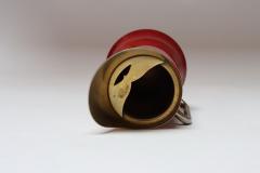Aldo Tura Italian Modernist Pitcher in Brass and Dyed Red Goatskin by Aldo Tura - 4610921