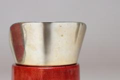 Aldo Tura Italian Modernist Pitcher in Brass and Dyed Red Goatskin by Aldo Tura - 4610925