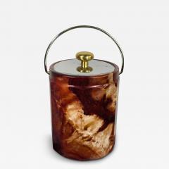 Aldo Tura MID CENTURY FAUX GOATSKIN ICE BUCKET IN THE MANNER OF ALDO TURA - 4401587