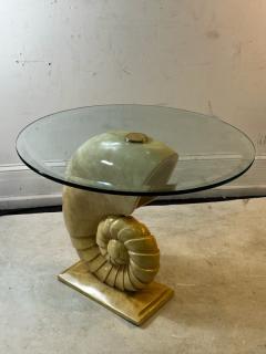 Aldo Tura MODERN ITALIAN SCULPTED NAUTILUS SHELL TABLE - 2822107