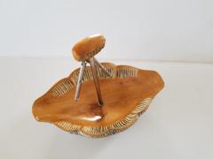 Aldo Tura Macabo Cusano ALDO TURA Carved Wood Nut Bowl Nutcracker Milan Italy 1960s - 1546642