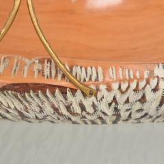 Aldo Tura Macabo Cusano ALDO TURA Designer Carved Wood Brass Basket Milan Italy 1960s - 1536746