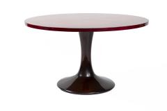 Aldo Tura Mid Century Italian Low Parchment Pedestal Table By Aldo Tura - 4333968