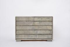 Aldo Tura Mid Century Modern Chest of drawers made of laquered Goat Skin by Aldo Tura - 3311632