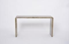 Aldo Tura Mid Century Modern Console Table Made of Laquered Goat Skin by Aldo Tura - 3311600