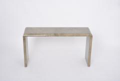 Aldo Tura Mid Century Modern Console Table Made of Laquered Goat Skin by Aldo Tura - 3311601