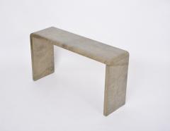 Aldo Tura Mid Century Modern Console Table Made of Laquered Goat Skin by Aldo Tura - 3311602