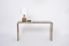 Aldo Tura Mid Century Modern Console Table Made of Laquered Goat Skin by Aldo Tura - 3311603